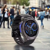 Montre connectée GPS 2025 en gros d'usine avec écran AMOLED 1,43'', batterie 500 mAh, étanchéité 5 ATM, boussole, altimètre, assistant vocal IA pour activités de plein air