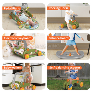HW Multi-funzionale 3-in-1 attività del bambino palestra cavallo a dondolo e Baby Walker convertibile Playmat per i neonati ai più piccoli - Product Image 3