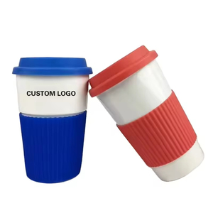 Tasses à café de voyage personnalisées en gros, mugs résistants aux hautes températures, tasses en céramique double paroi avec couvercles - Product Image 5