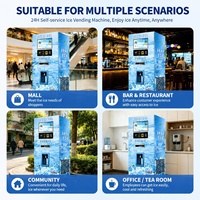 Distributeur automatique de glace en cubes, machine à glace intelligente avec paiement intelligent, machine de vente de glace en libre-service, usage commercial