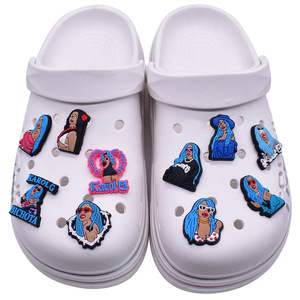 Venta caliente <span class=keywords><strong>KAROLG</strong></span> Clog zapatos Charm pulsera Pvc accesorios para zapatos para mujeres niños Clog Charms - Product Image 1