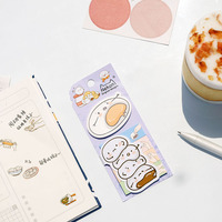 Nekoni Mignonnes notes autocollantes Kawaii avec images de nourriture, marque-pages en papier pour bloc-notes adhésifs