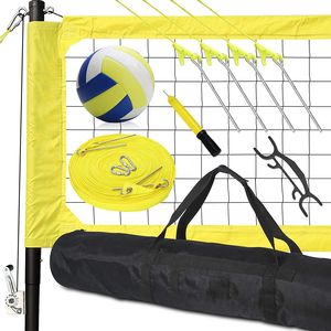 Ensemble de <span class=keywords><strong>filet</strong></span> de <span class=keywords><strong>volley</strong></span>-ball portable pour l'extérieur, la cour, la plage avec système anti-affaissement, poteaux réglables en hauteur, ballon de <span class=keywords><strong>volley</strong></span>-ball avec pompe - Product Image 4
