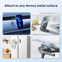 Support de téléphone portable pliable en alliage d'aluminium flexible magnétique double face Mechrig