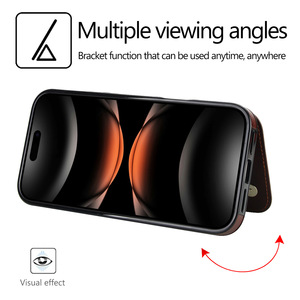 Funda de Cuero de Lujo para iPhone 17 Pro Max, con Ranuras para Tarjetas, Cierre Magnético Doble, Protección Contra Impactos - Product Image 5