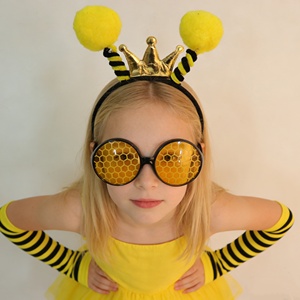 Disfraz de Abeja Pafu de 3 Piezas, Conjunto de Accesorios de Disfraz de Abeja, Diadema de Abeja, Gafas de Panal, Guantes a Rayas, Conjunto de Disfraz de Abeja - Product Image 2
