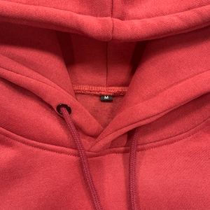 Felpe con cappuccio 320 GSM in morbido cotone con Logo personalizzato felpe con cappuccio da <span class=keywords><strong>uomo</strong></span> semplici felpe rosse stampa serigrafia essenziali invernali - Product Image 3