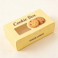 Scatole per Biscotti all'Ingrosso con Finestra, in Carta per Alimenti, per Pasticceria, con Inchiostro di Soia