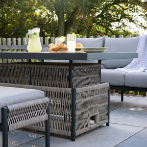 Conjunto de Muebles de Jardín Impermeables, Sofá de Jardín de Cuerda con Mesa de Centro, Sofá Exterior, <span class=keywords><strong>Grupo</strong></span> de Asientos para Balcón - Product Image 3