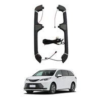 Poignée de porte centrale en bois de pêche avec interrupteur électrique pour Toyota Sienna – Modification de la poignée de porte centrale