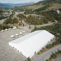 Tentes de stockage industrielles semi-permanentes de grande taille pour l'extérieur, tente d'entrepôt à structure en aluminium pour les expositions