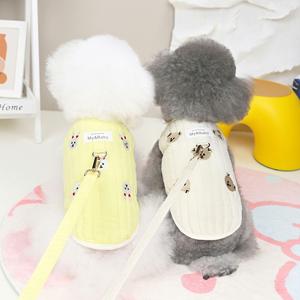 Ropa para Mascotas al por Mayor, Chaleco Grueso de Otoño e Invierno para Perros Teddy, Pomeranian y Perros Pequeños - Correa e Invierno - Product Image 2