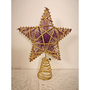 Venta al por mayor de adornos de estrellas de cinco puntas huecos de Navidad personalizados árbol de Navidad superior conjunto de estrellas - Product Image 2