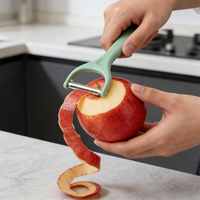 Chef Star Multifunctionele Roestvrijstalen PP Duurzame Handmatige Schilmes voor Fruit en Groenten, Meloen, Komkommer, Huishoudelijk Gereedschap