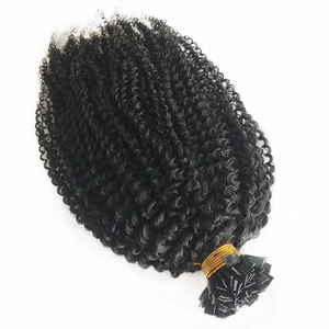 Capelli Vergini Grezzi <span class=keywords><strong>K</strong></span> o <span class=keywords><strong>a</strong></span> Punta Piatta 100% Umani Vergini Grezzi Cambogiani 4B 4C 3B 3C Ricci Crespi Extension di Capelli con Micro Anelli 200g - Product Image 5