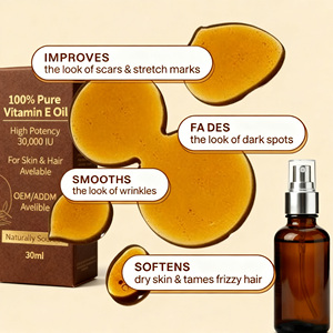 Suero de aceite de vitamina <span class=keywords><strong>E</strong></span> natural Premium-Tratamiento hidratante para la piel y el cabello, procesado en frío - Product Image 4