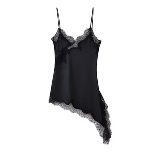 Abito Casual da Donna Europeo e Americano con Bordi in Pizzo Irregolari e Stile Seducente - Product Image 6