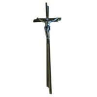 Decoración Funeraria D090, Cruz de Metal con Jesús, Accesorios para Ataúd y Féretro, en Proveedor de Artículos Funerarios