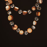 Collier en tissu perlé marron TANGPEI, bijoux de mode en alliage de cuivre irrégulier