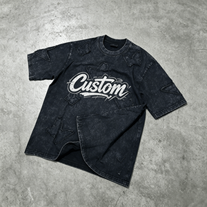 เสื้อยืดคอกลมโอเวอร์ไซส์แขนสั้นผู้ชายสไตล์สตรีทพิมพ์ลายตัวอักษรผ้าฝ้ายซักนุ่ม - Product Image 5