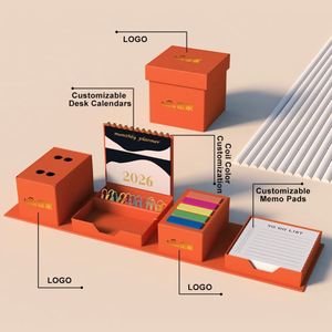 Promotion Sticky Notes School Stationery Office Supplies Multifunctional Custom Sticky Notes Box with Pen Holder and Calendar - Product Image 4