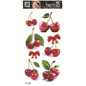 Vente chaude Noeud Papillon 3D Sexy Lèvres Rouges Autocollant De <span class=keywords><strong>Tatouage</strong></span> Temporaire Étanche Série De Fruits Cerise Corps Autocollant De <span class=keywords><strong>Tatouage</strong></span> - Product Image 6