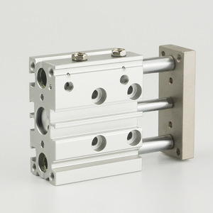 Cylindre de guidage Mgpm 12-10-20-30-50-75-100, corps en aluminium, connexion filetée, amortisseur réglable, magnétique, trois axes - Product Image 3