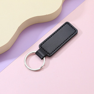 Fabrieksgroothandel op maat gemaakte leren sleutelhanger sleutelhouder hanger retro promotie cadeau blanco luxe PU lederen sleutelhanger - Product Image 3