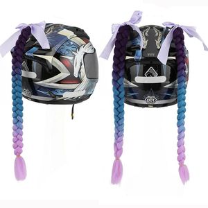 Trenzas de 24" para Casco de Moto para Mujer <span class=keywords><strong>con</strong></span> Ventosa de Sujeción y Doble Coleta - Product Image 3
