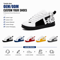 Chaussures de skate basses décontractées style DC noires et blanches pour hommes et femmes, baskets streetwear rétro pour couple, design logo classique