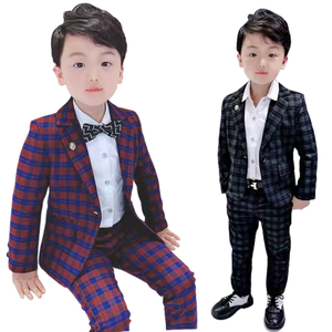 Vêtements 2 pièces en maille et coton pour enfants, nouveau costume, <span class=keywords><strong>pantalon</strong></span>, style monsieur, 2019 - Product Image 1