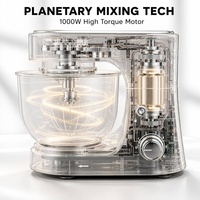 Mélangeur électrique sur pied de table, mélangeur de cuisine, batteurs de pâtisserie, 4L, 5L, 6L, 7L
