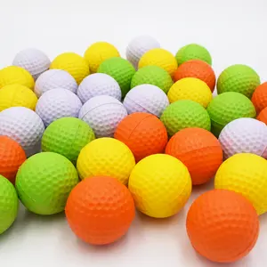 مخصص الملونة لعبة الرغوة الكرة البلاستيك كرات الجولف اللون 23 مللي متر ~ 42 مللي متر بو رغوة ممارسة ميني غولف إسفنجة لينة السائبة التدريب كرات الجولف
