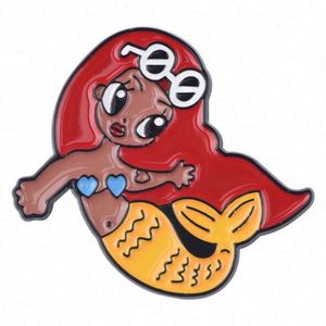 เข็มกลัดติดปกเสื้อโลหะเคลือบรูปดาวตะวันออกประดับมุกสีสันสดใสอุปกรณ์เสริมสำหรับเด็กสำหรับของขวัญงานแต่งงานรูปทรงหมวก - Product Image 6