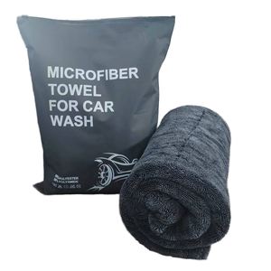 Serviette de séchage en microfibre double face torsadée, super absorbante, sans bords, 1400 g/m², séchage rapide, tissage uni, pour le detailing automobile - Product Image 4