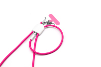 Cordon USB tressé en nylon 4-en-1 OEM pour téléphone portable, anti-perte, avec câble de charge rapide et transfert de données – Offre Spéciale