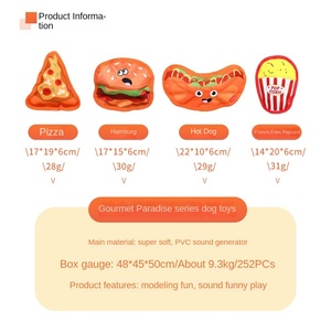 Jouets pour chiens transfrontaliers Molaires résistantes aux morsures Auto-soulagement Simulation sonore Hamburger Fries Bite Not Rotten Pet - Product Image 5