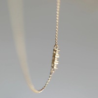 Bracelet ultra-fin Bowei Fine S925 plaqué or pur avec trois diamants incrustés - un cadeau, style japonais/coréen polyvalent