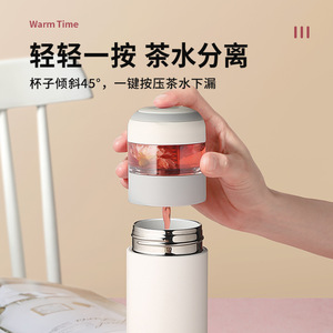 Tomic Insulated Water Cup With Ceramic Inner Liner Portable <b>Tea</b> Cup For Travel And Daily Use - Product Image 2