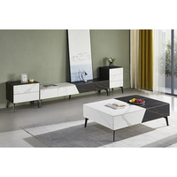 Meubles de salon modernes en bois meuble TV de luxe support en bois et ensemble de tables basses
