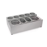 Support de condiments en acier inoxydable, station de service pour bacs GN, pour cuisine commerciale et restauration