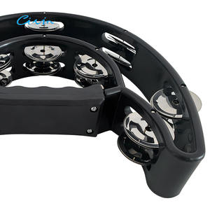 <span class=keywords><strong>Tambourin</strong></span> <span class=keywords><strong>Demi</strong></span>-<span class=keywords><strong>Lune</strong></span> à Double Rangée avec Clochettes Métalliques, Percussion à Main pour Enfants, Adultes et Soirées KTV - Product Image 2