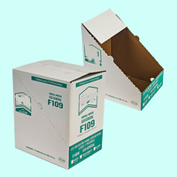 E flûte Impression à l'encre de soja Papier personnalisé ondulé Présentoir Boîte Carton Comptoir Détail pdq Snack Tear Strip Zipper Case Box