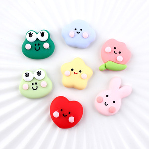 Nouveaux accessoires pour cheveux en résine, <span class=keywords><strong>grenouille</strong></span>, nuage, étoile, lapin, cœur, breloques en résine pour la décoration - Product Image 5