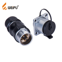 Connecteur Circulaire d'Alimentation WEIPU Personnalisé en Alliage de Zinc, 2-12 Broches, Indice de Protection IP68, Connecteur Mâle/Femelle 10A