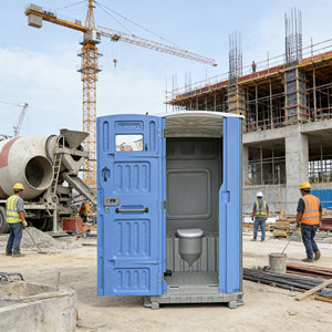 Toilettes portables neuves en plastique HDPE résistant aux UV, écologiques et durables pour événements extérieurs, parcs et ateliers - Product Image 1