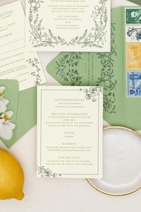 <span class=keywords><strong>การ์ด</strong></span>เชิญงานแต่งงาน<span class=keywords><strong>ล</strong></span>ายสวนมะนาวสีน้ำแบบกำหนดเอง พร้อมการ์ดตอบรับ - Product Image 4