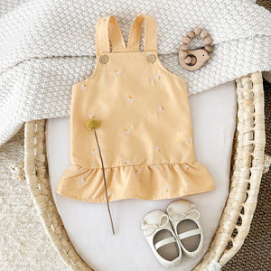 Ins New Cute Girl Baby Mädchen Sommerkleid Blume Bestickt Fragmentierter Rock Riemen Rock Sommer - Product Image 3