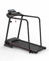 Unit Lari Kardio Bluetooth Pintar dengan Kemiringan Motor 1-15%, Aplikasi Kinomap, Layar Ganda, Treadmill Lipat untuk Gym Rumah
