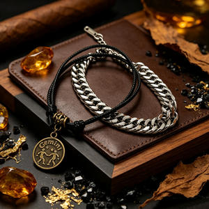Modische Edelstahl-Armbandsets, trendige Unisex-Schmucksets mit zwölf Sternzeichen-Anhängern, Glücksarmbänder im <span class=keywords><strong>Set</strong></span> - Product Image 2